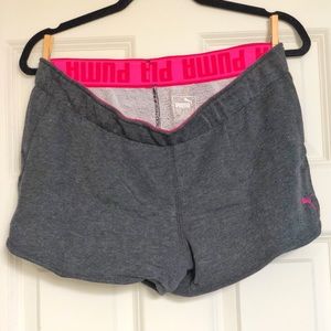 Grey Puma Workout Shorts